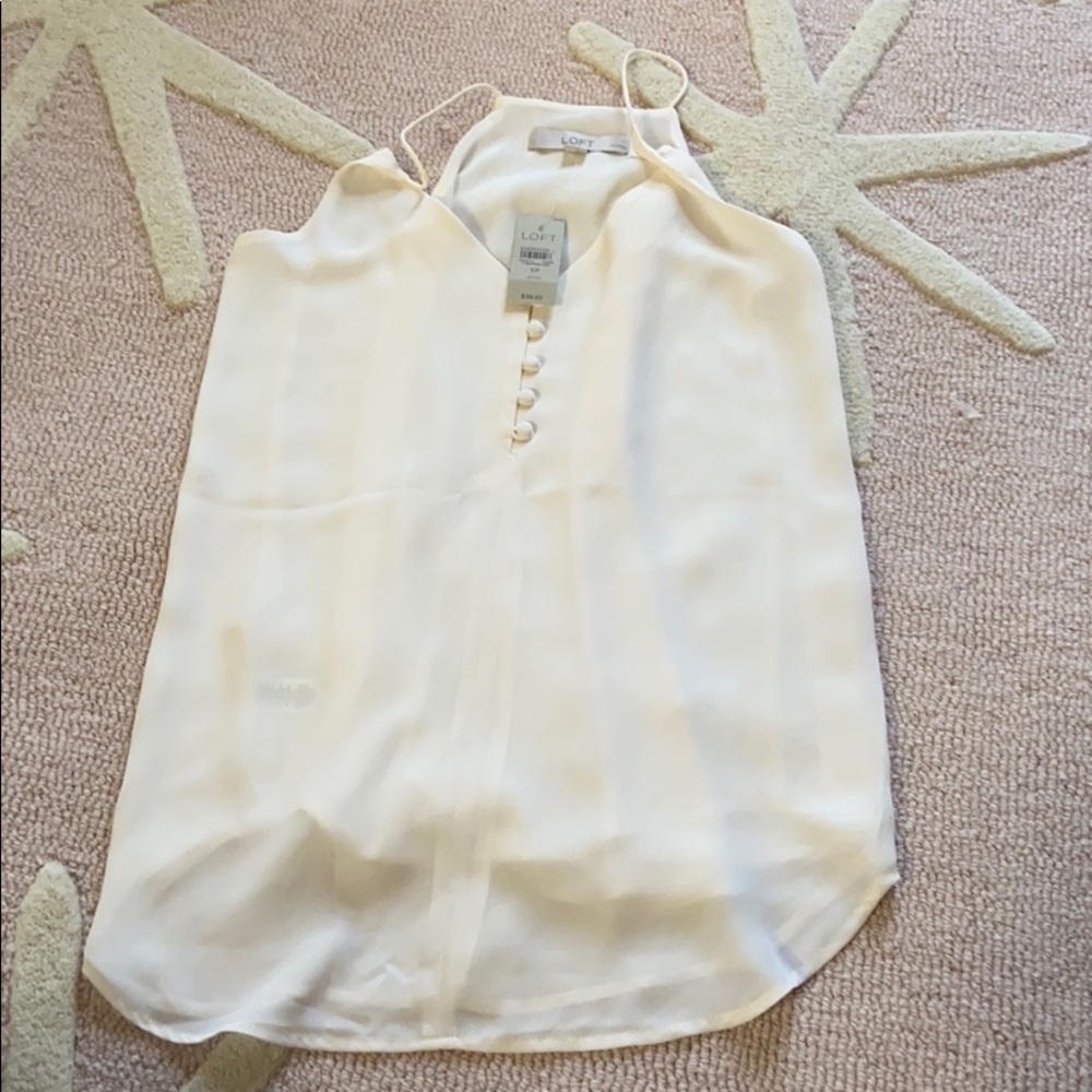 Loft Ivory Cami Blouse - NWT